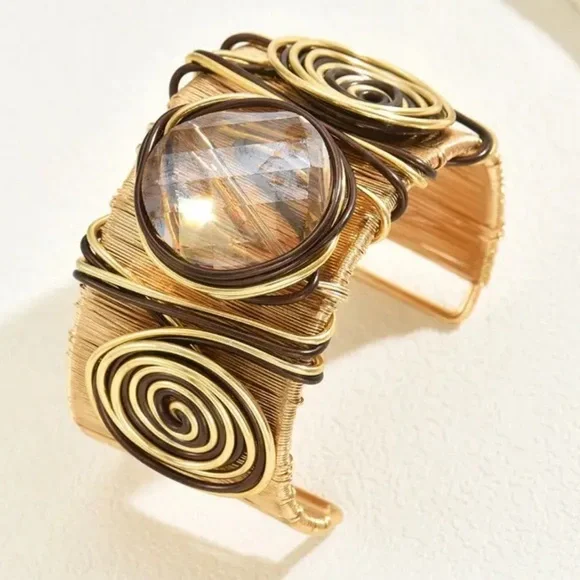 Spiral Threaded Inlay Bracelet Versatile. - Picture 4 of 7